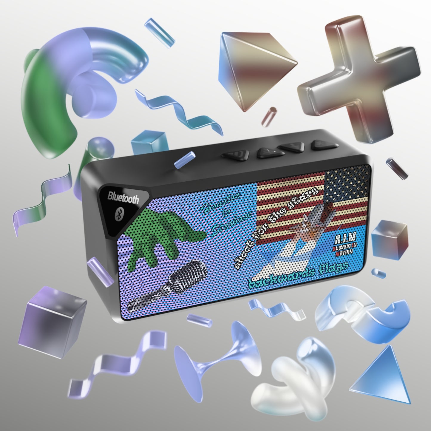 shoot for the stars - Jabba Bluetooth Speaker (light blue-purple wave)