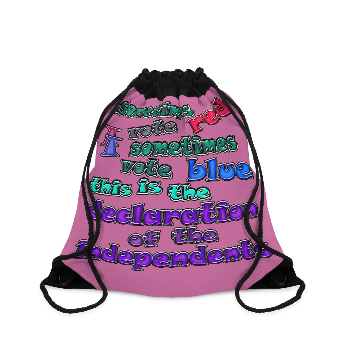 declaration of the independents - Drawstring Bag (light pink)