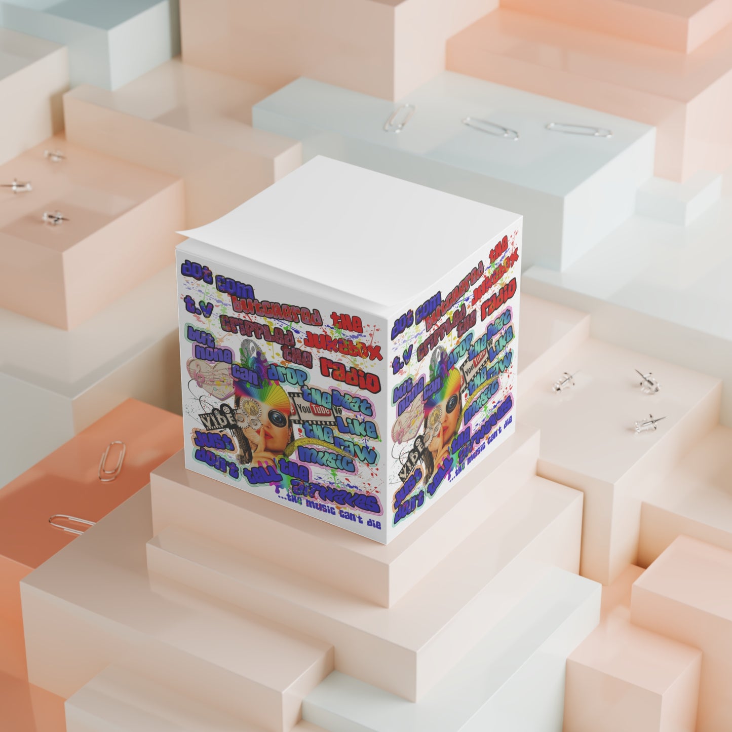 drop the beat - note cube (white)