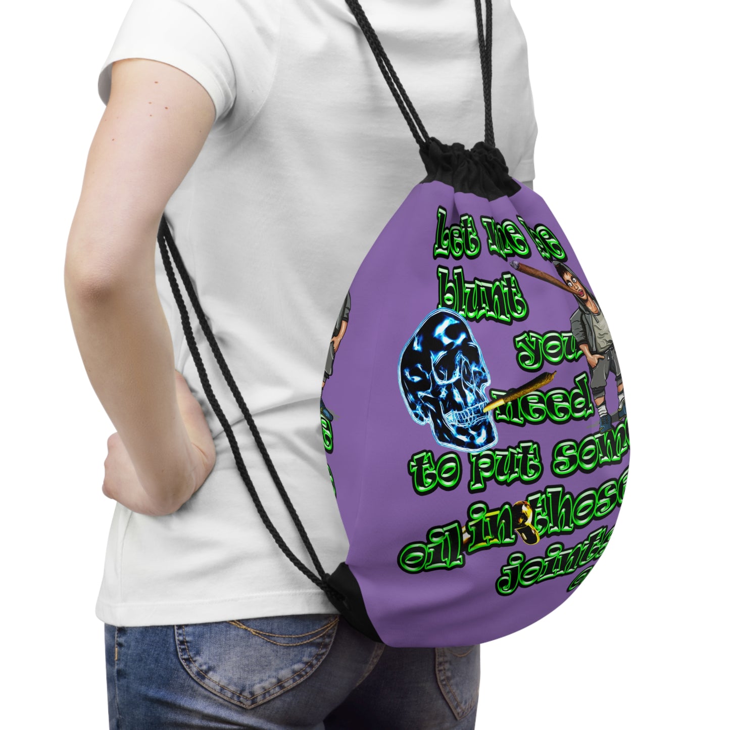 og - Drawstring Bag (light purple)