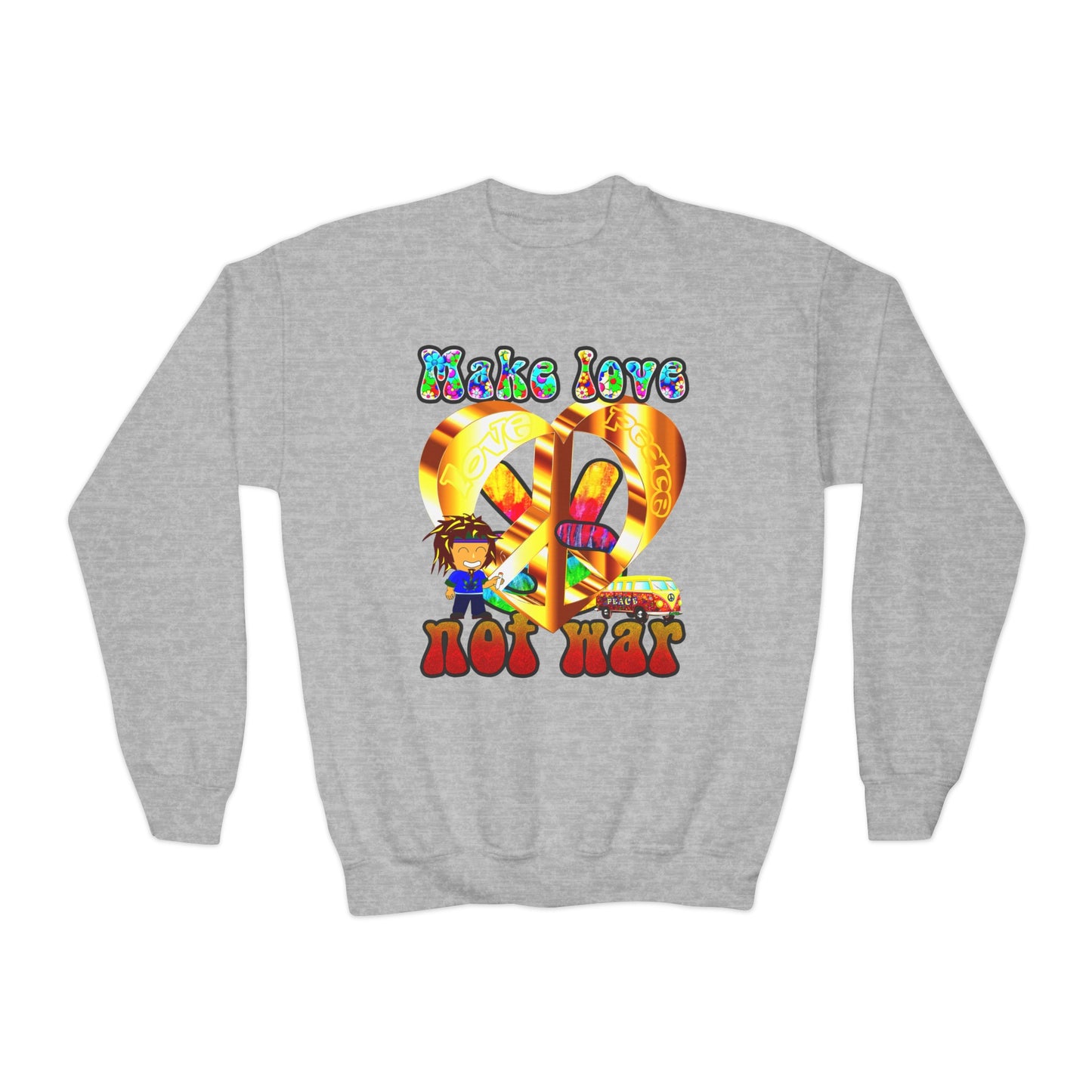love peace - Youth Crewneck Sweatshirt
