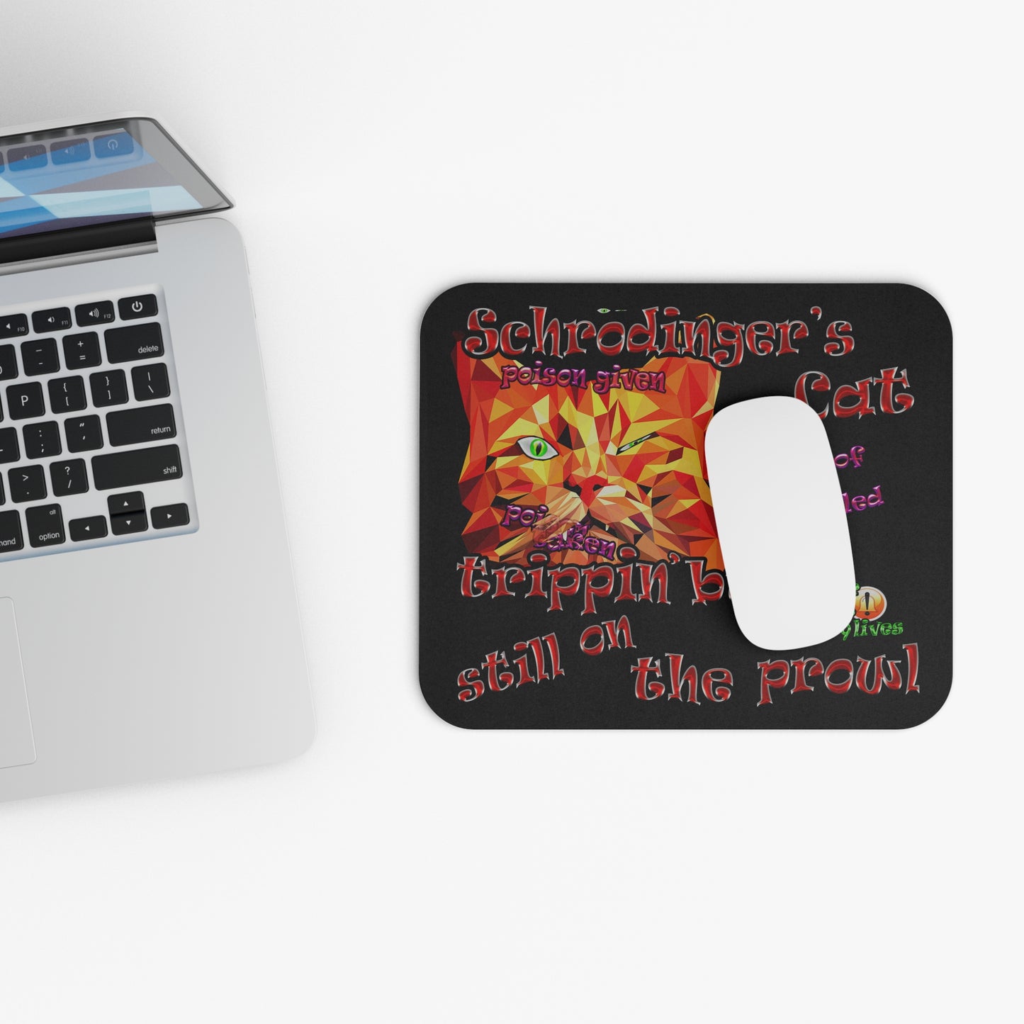 schrodinger's cat - Mouse Pad (Rectangle) (black)