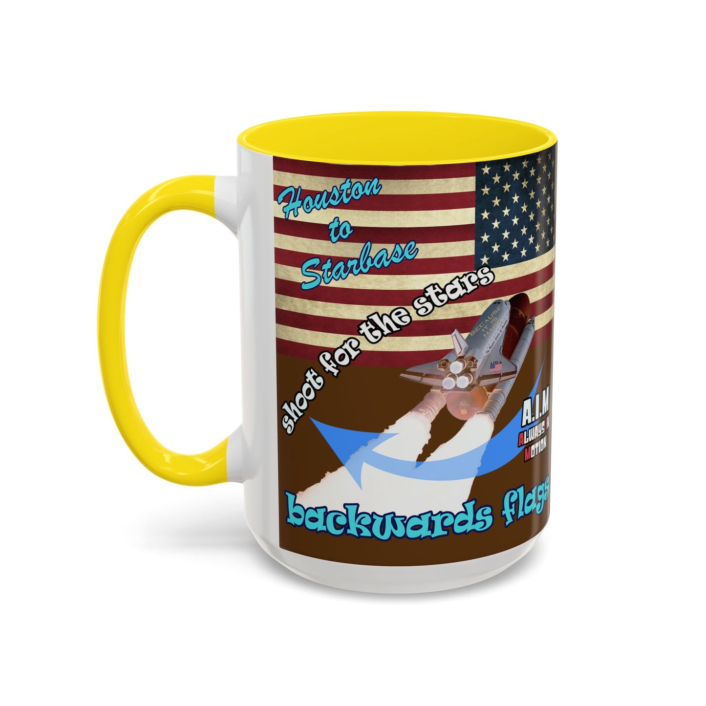 shoot for the stars - Accent Mug (brown)
