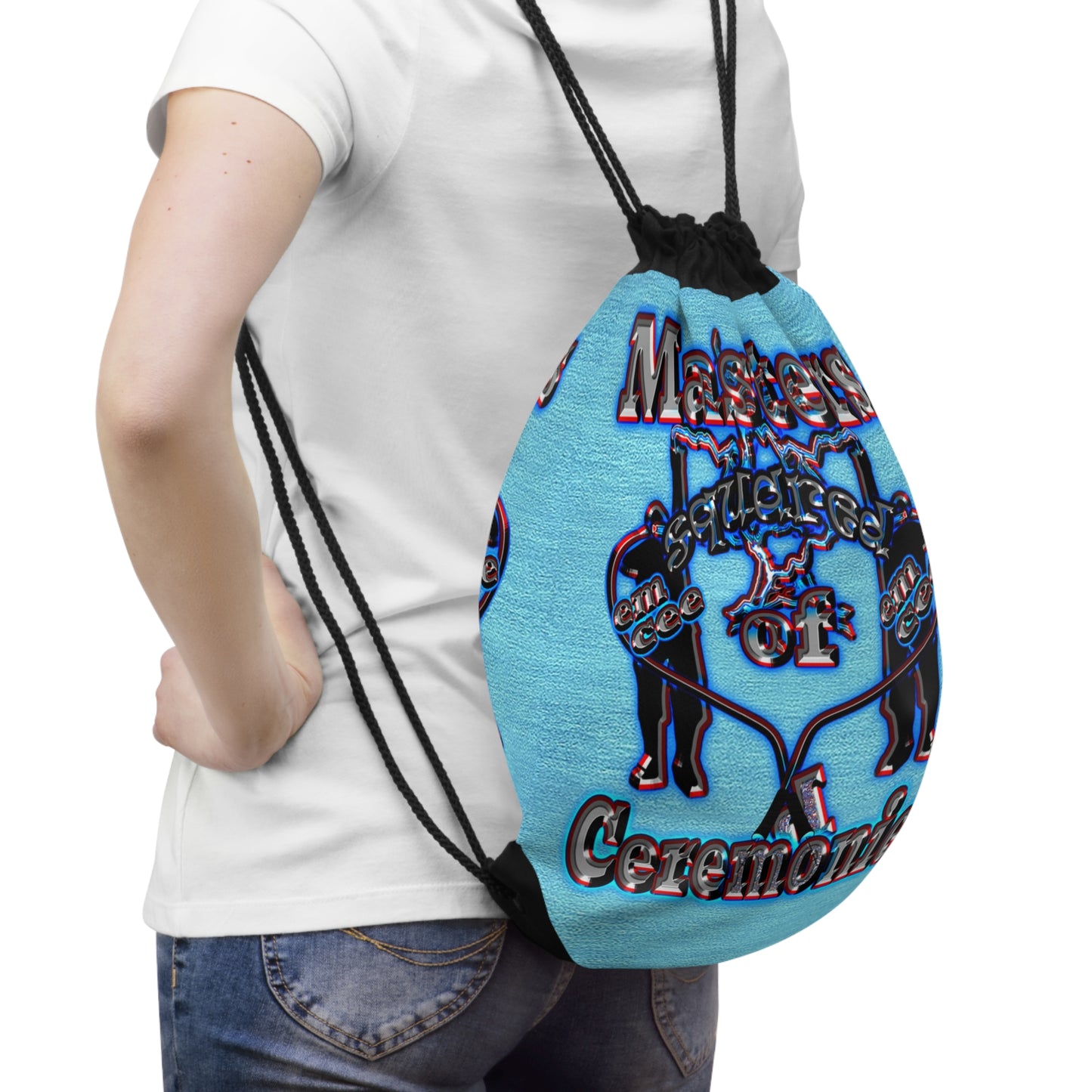 em cee squared - Drawstring Bag (faded blue)