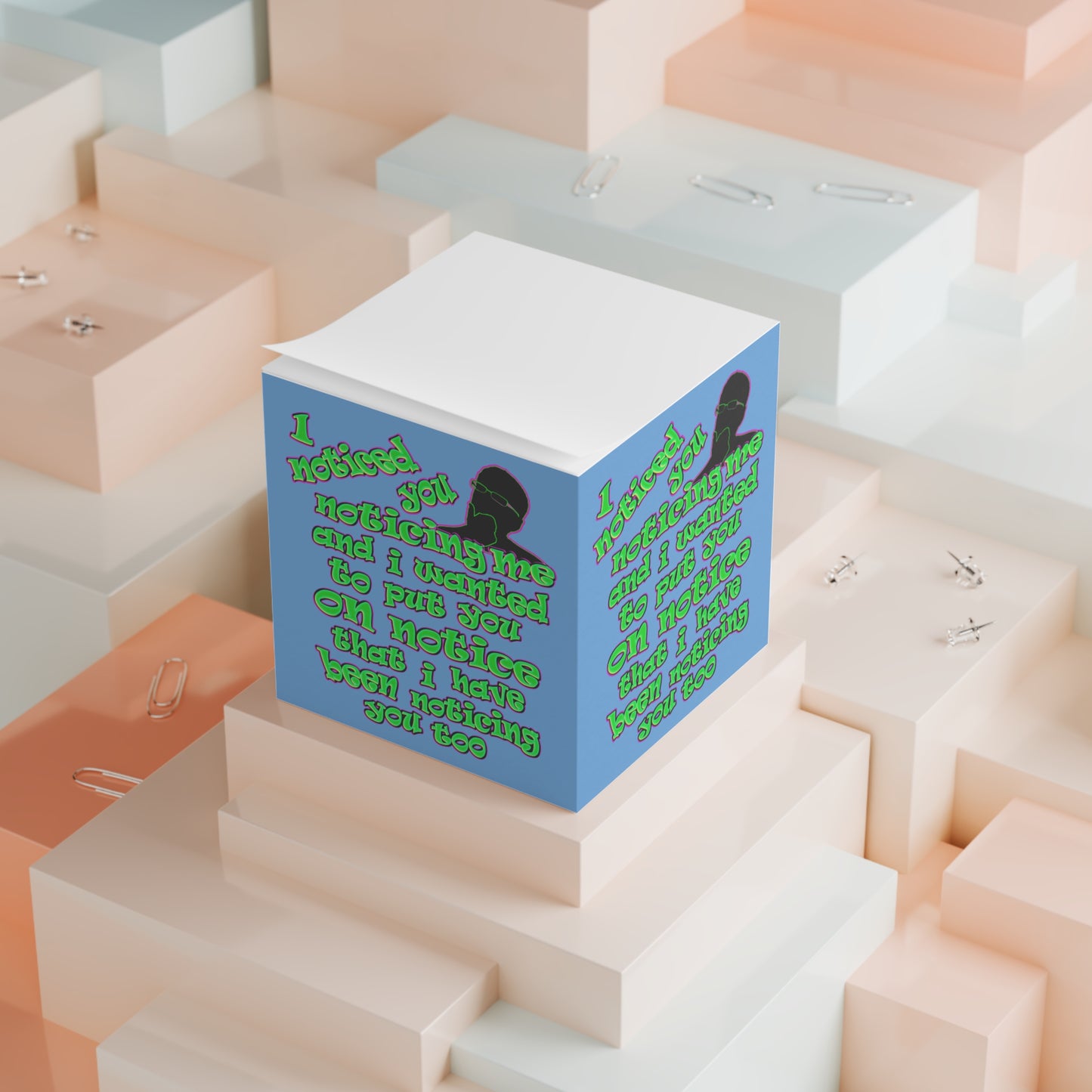 noticed you noticing - note cube (light blue)