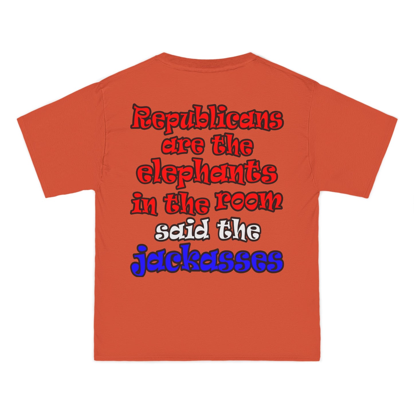 donkeys and elephants - Beefy-T® Short-Sleeve T-Shirt