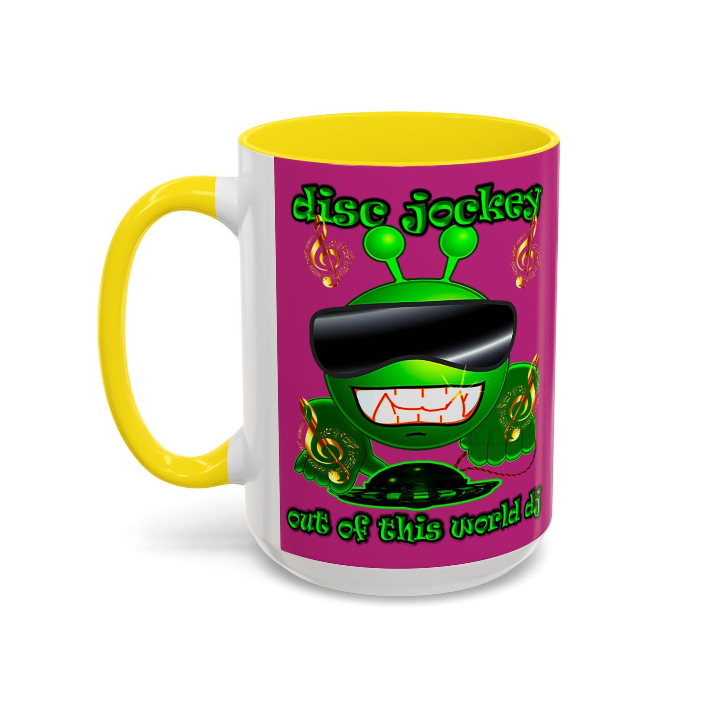 disc jockey - Accent Mug (pink)