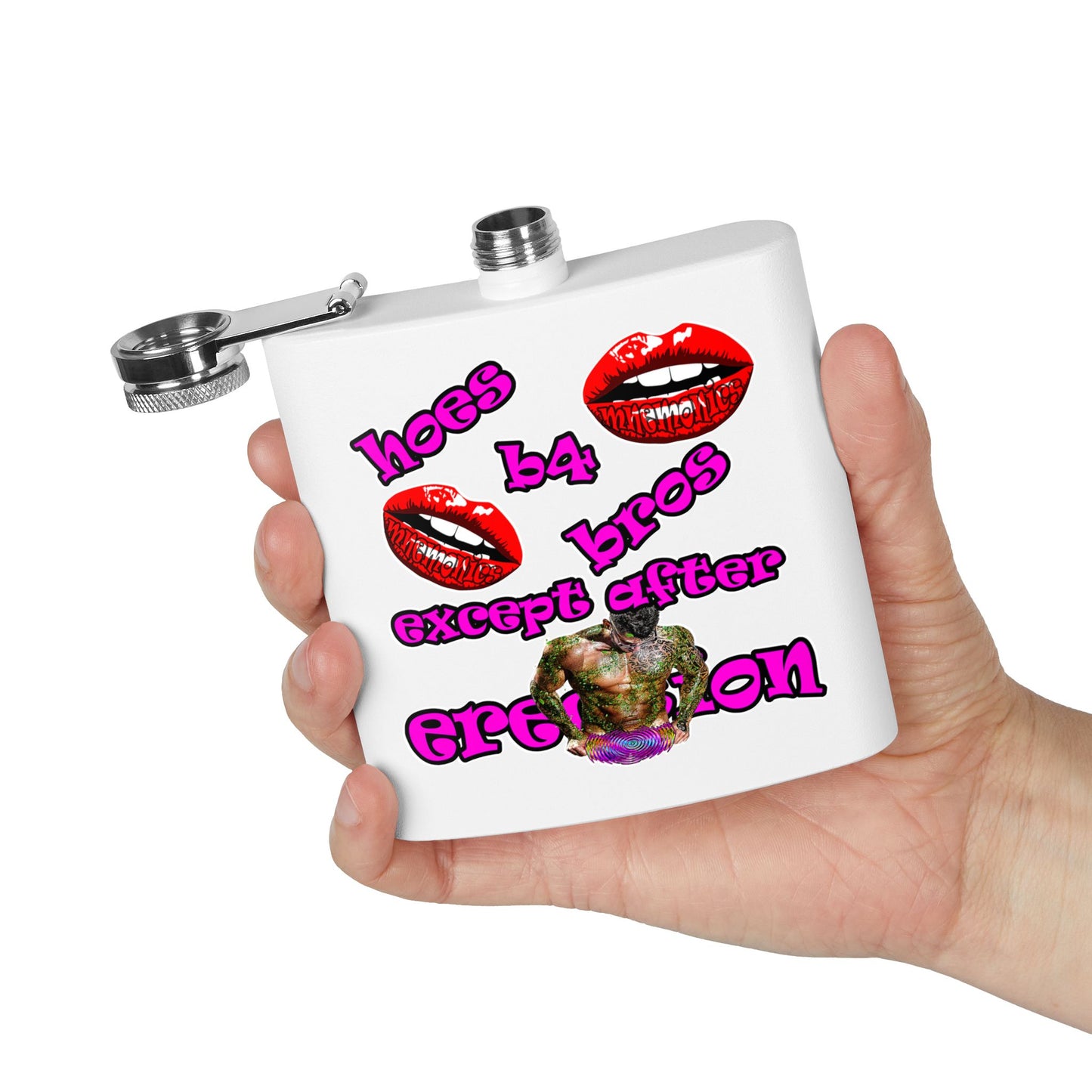 hoes b4 bros - Stainless Steel Flask