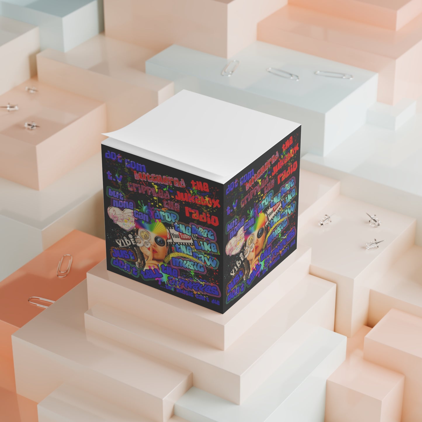 drop the beat - note cube (black)