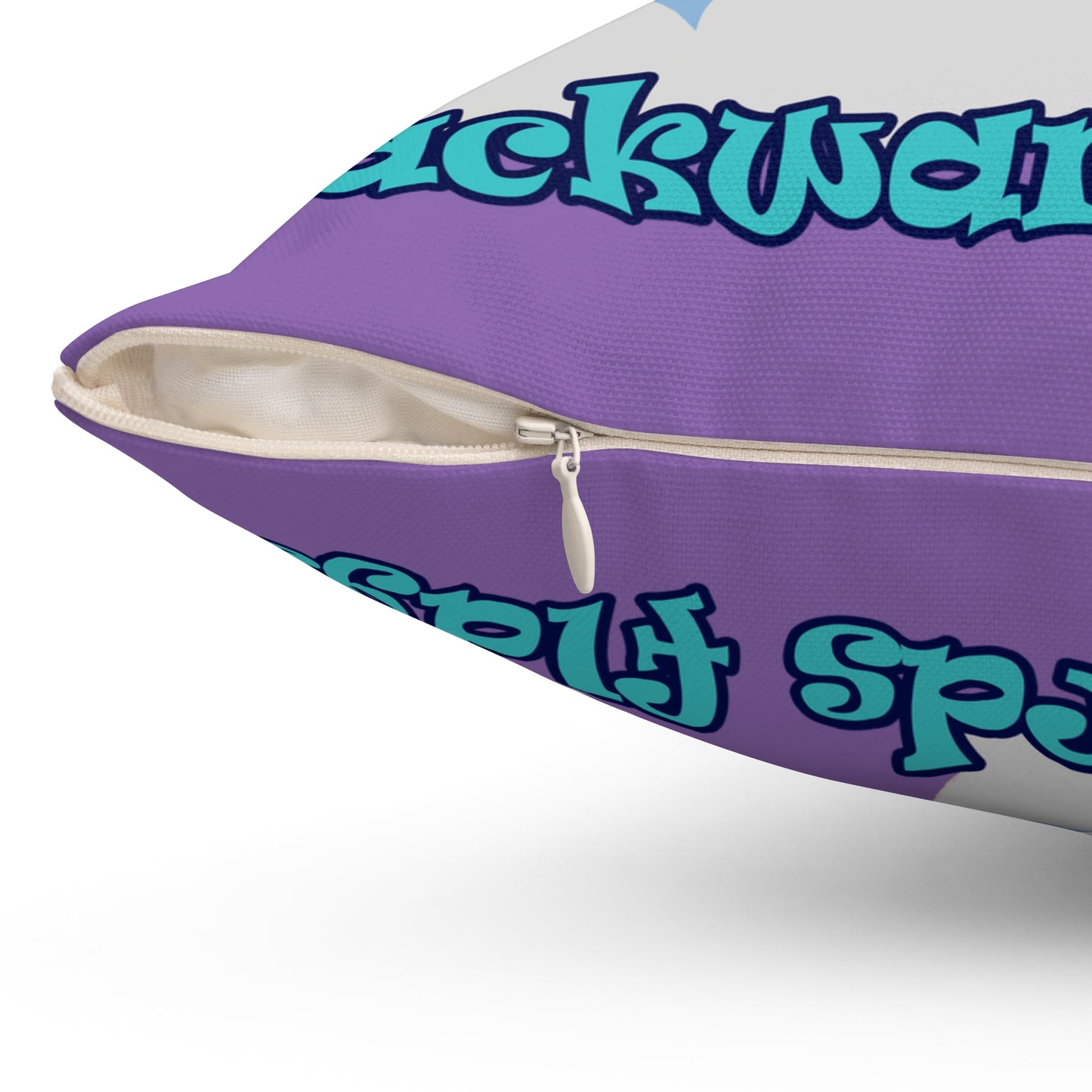 shoot for the stars - Spun Polyester Square Pillow - (light purple)