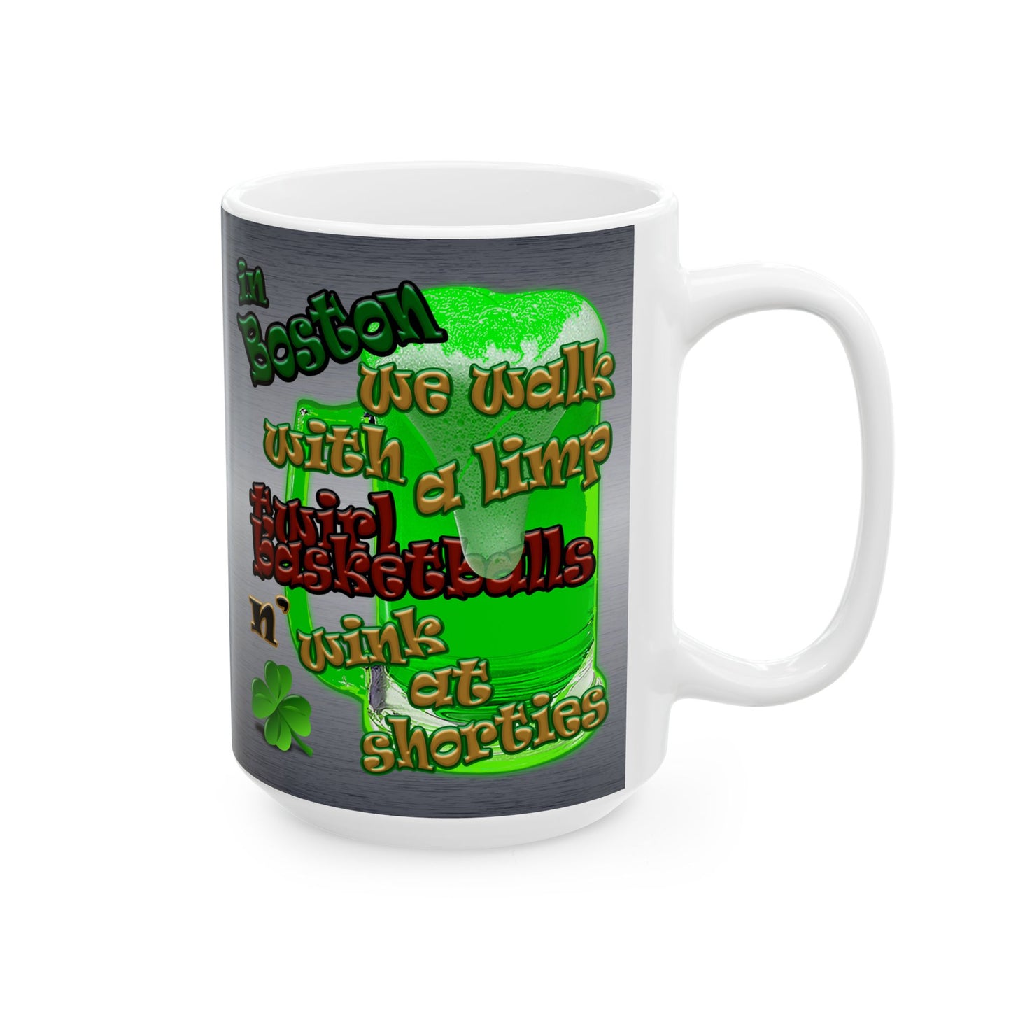 celtics logo - White Mug (brushed nickel)