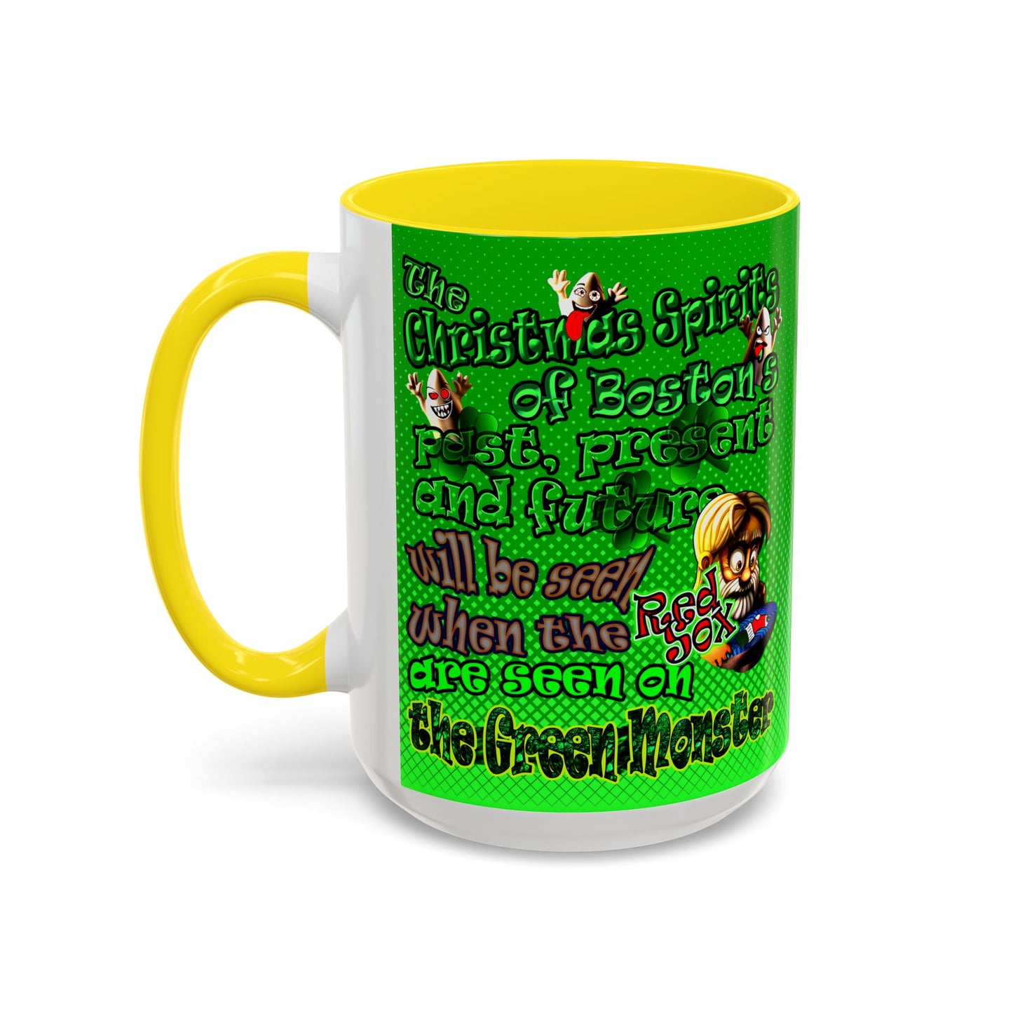 christmas spirits of boston - Accent Mug (logo green)