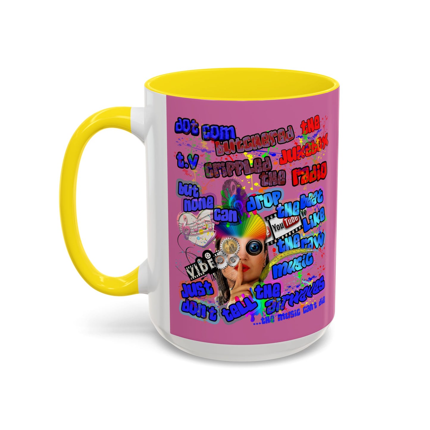 drop the beat - Accent Mug (light pink)