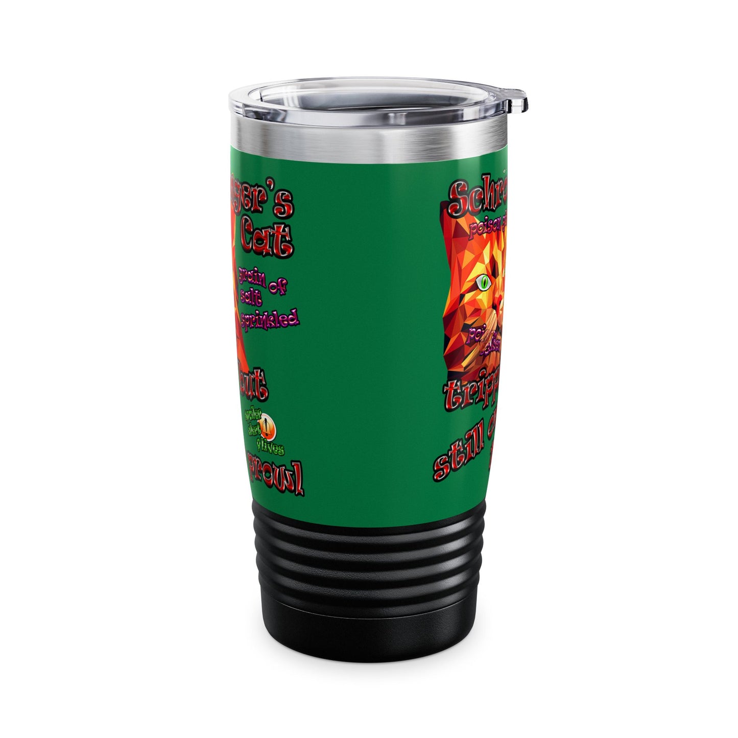 schrodinger's cat - Ringneck Tumbler, 20oz (dark green)