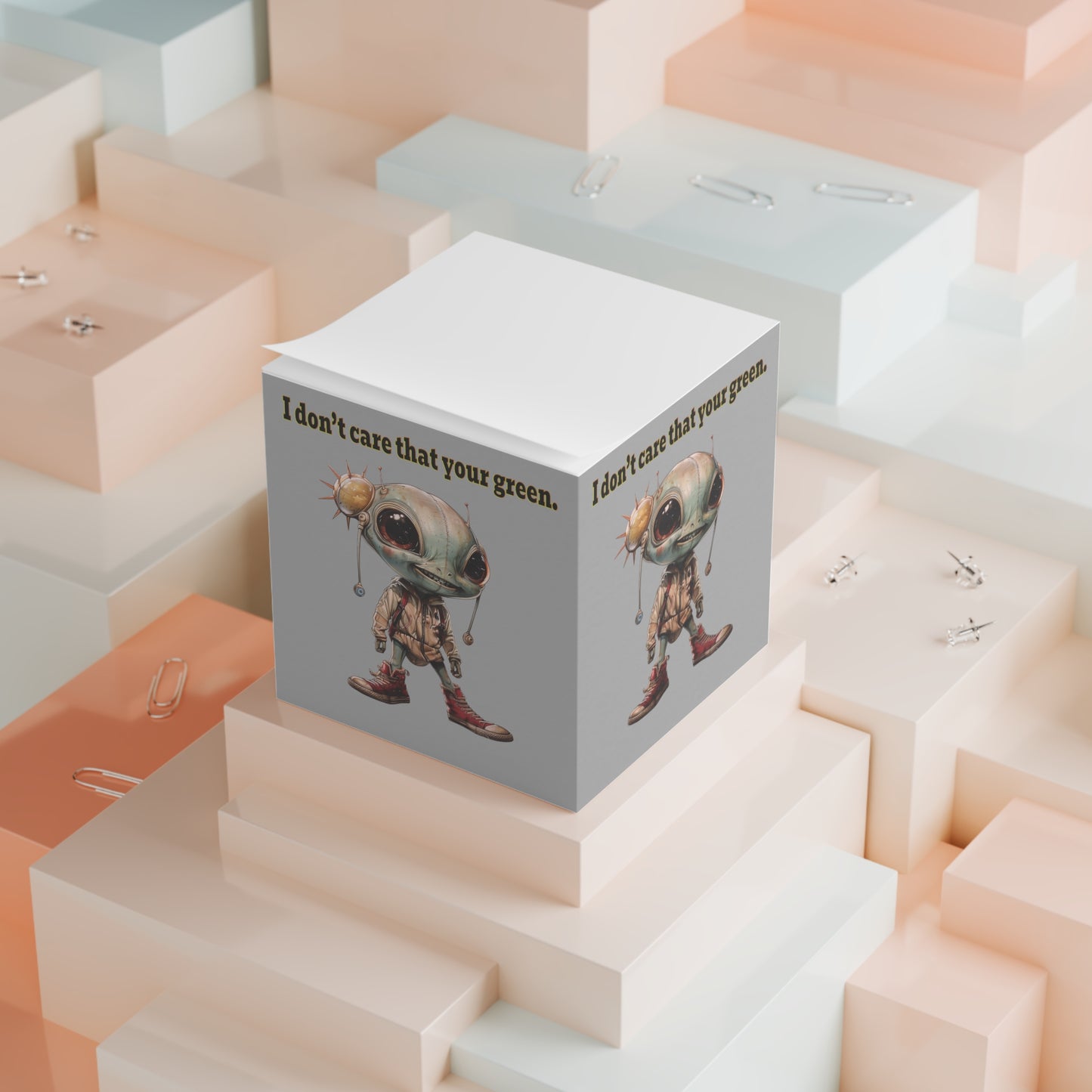 I don't care that your green - note cube (light grey)