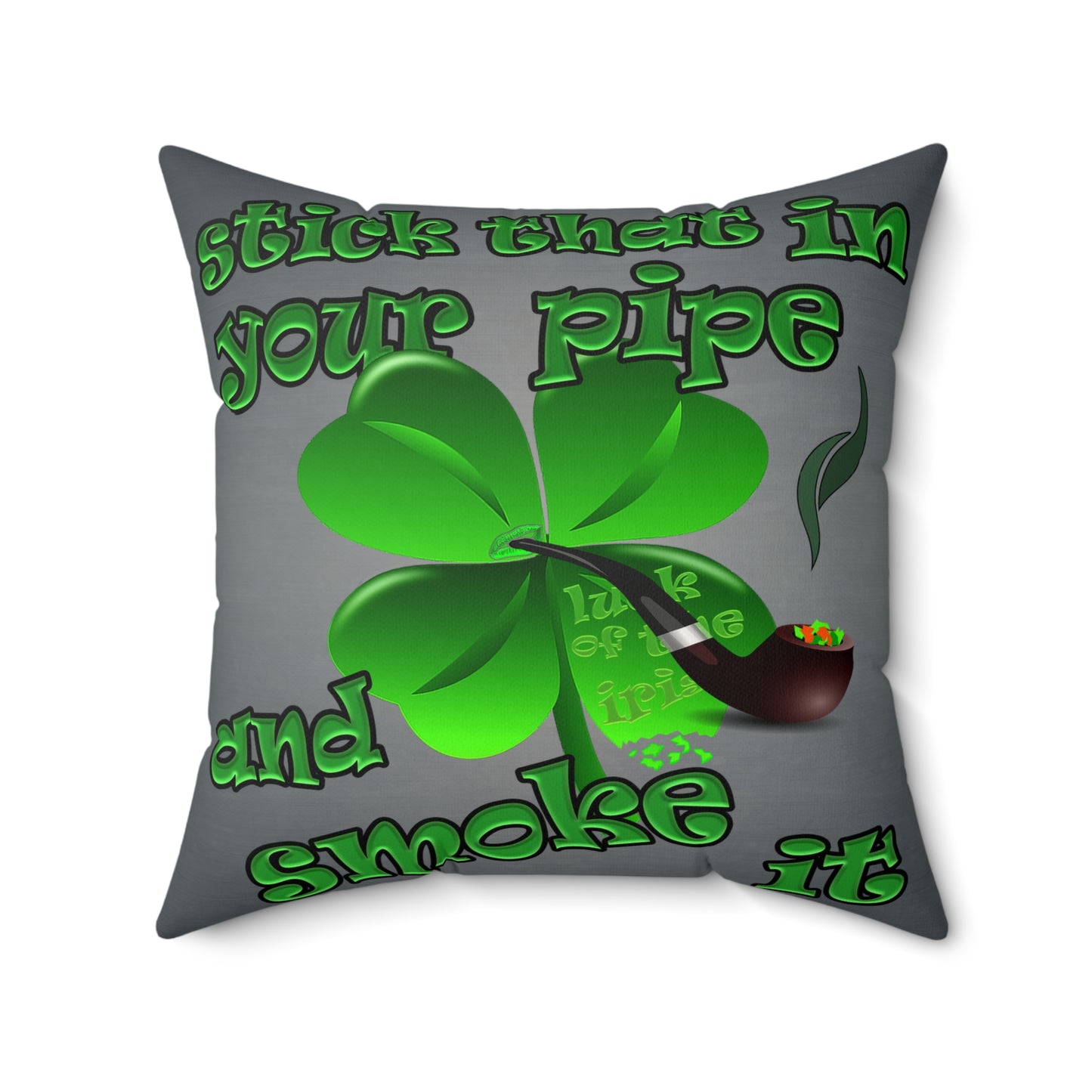 celtics logo - Faux Suede Square Pillow - (grey-light grey)