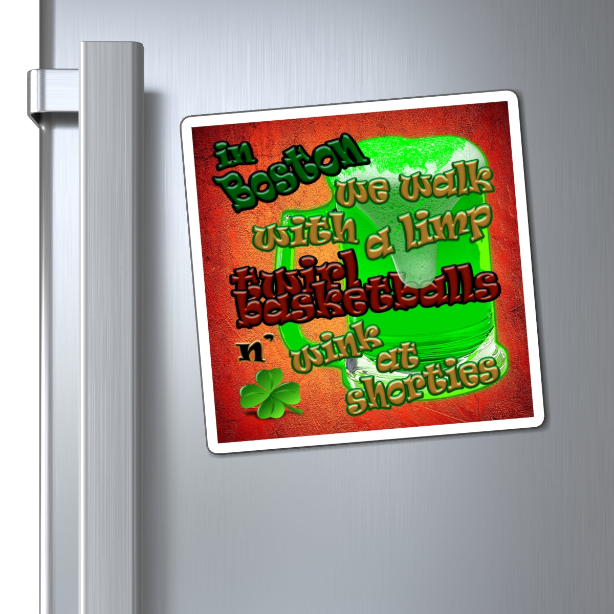 celtics logo - Magnets - (burnt orange)