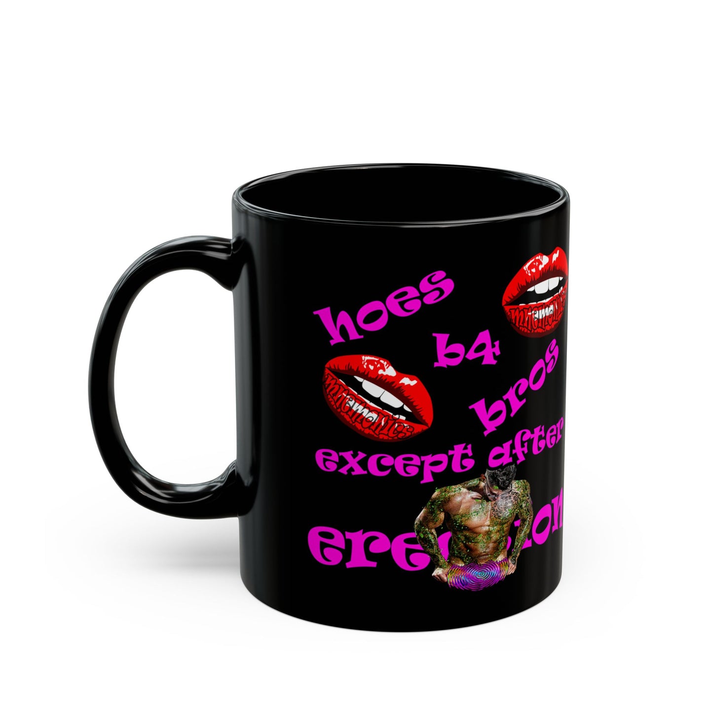 hoes b4 bros - Black Mug (black)