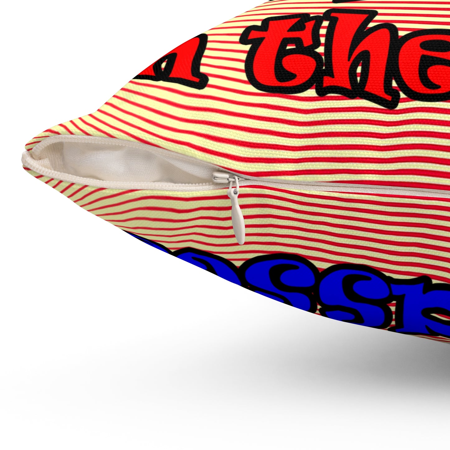 donkeys and elephants - Spun Polyester Square Pillow - (yellow-orange wave)