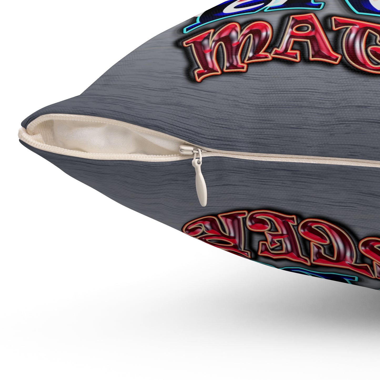 rw&b lives matter - Spun Polyester Square Pillow - (brushed nickel)