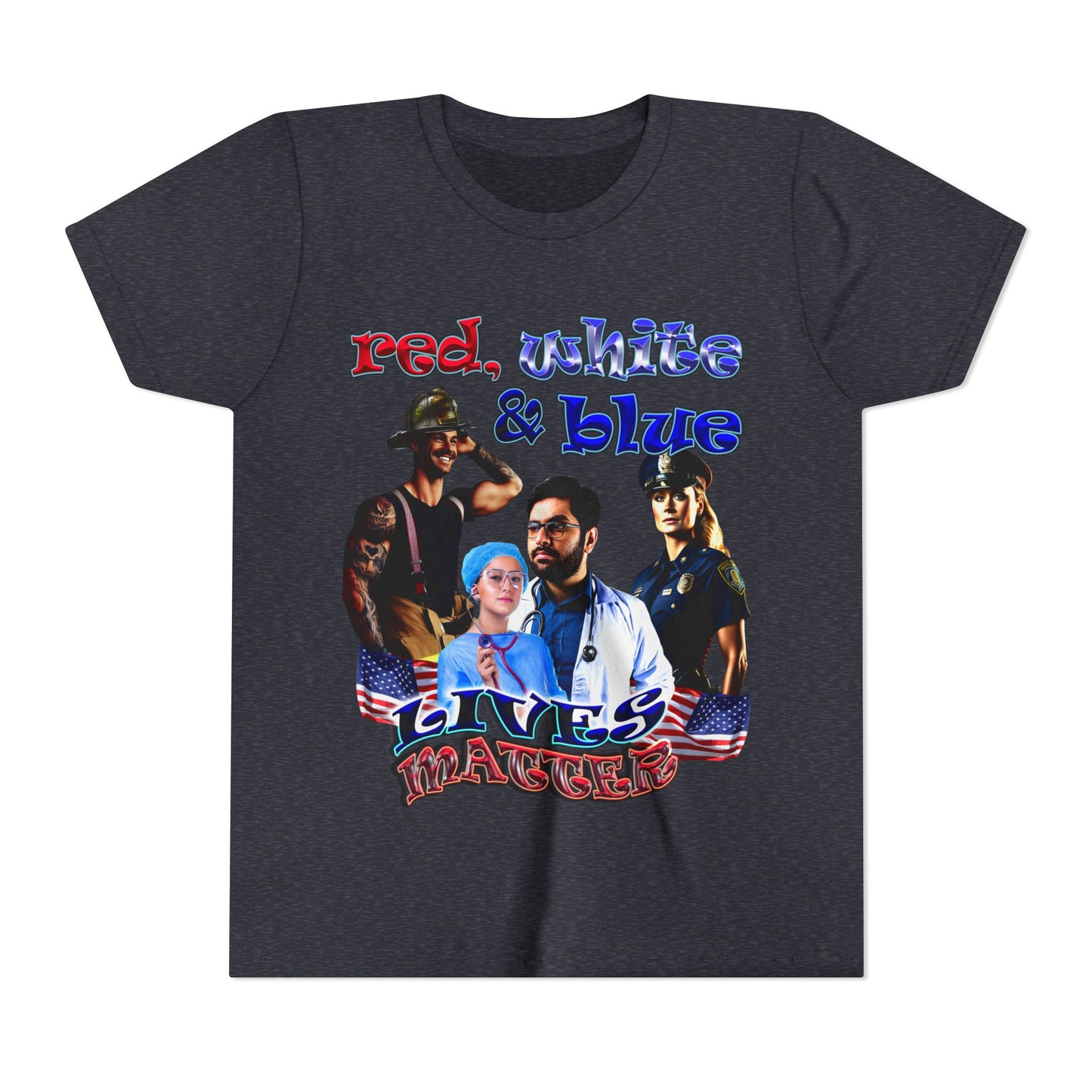 rw&b lives matter - Youth Short Sleeve Tee
