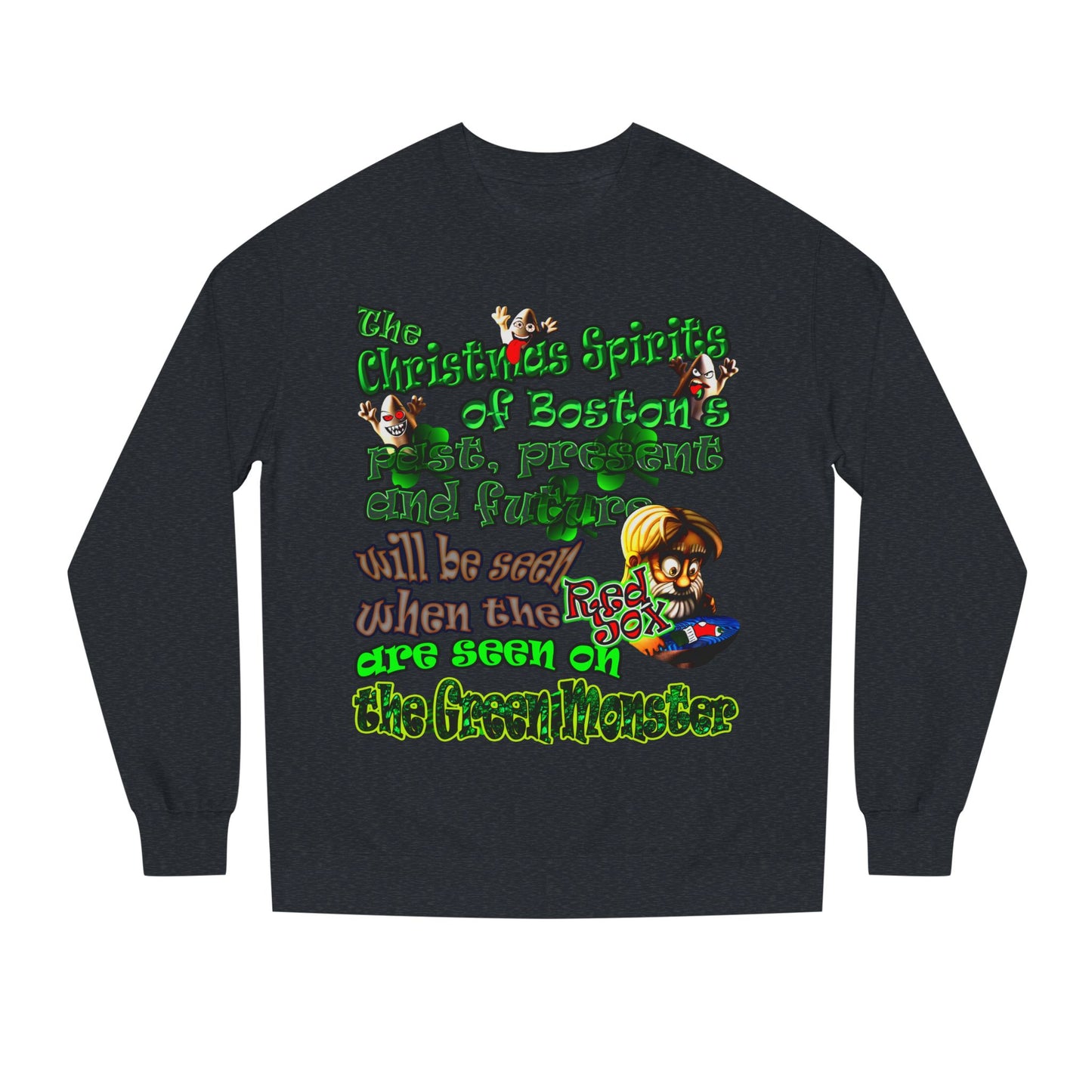 christmas spirits of boston - Unisex Crew Neck Sweatshirt