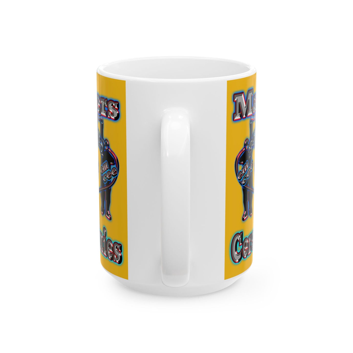 em cee squared - White Mug (yellow)