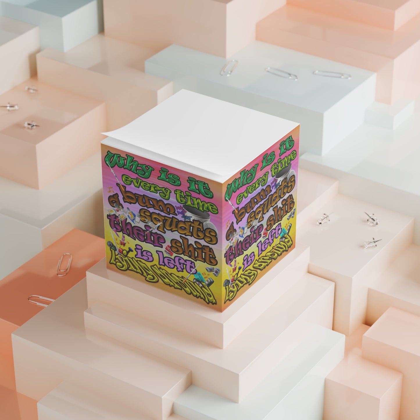 the bum's shit - note cube (color blur)