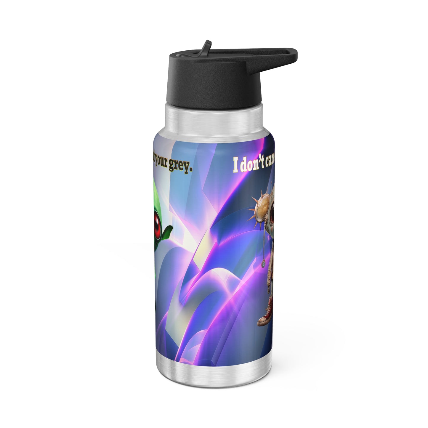 I don't care that your grey - Gator Tumbler, 32oz (grey-pink wave)