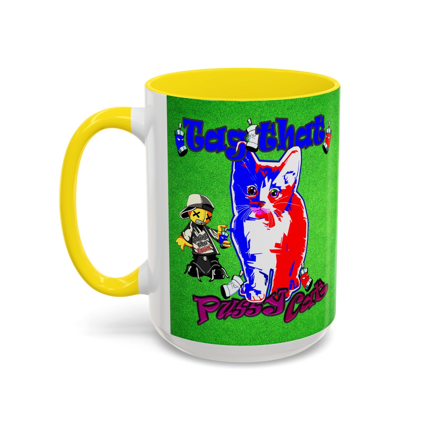 tag that - Accent Mug (green turf)