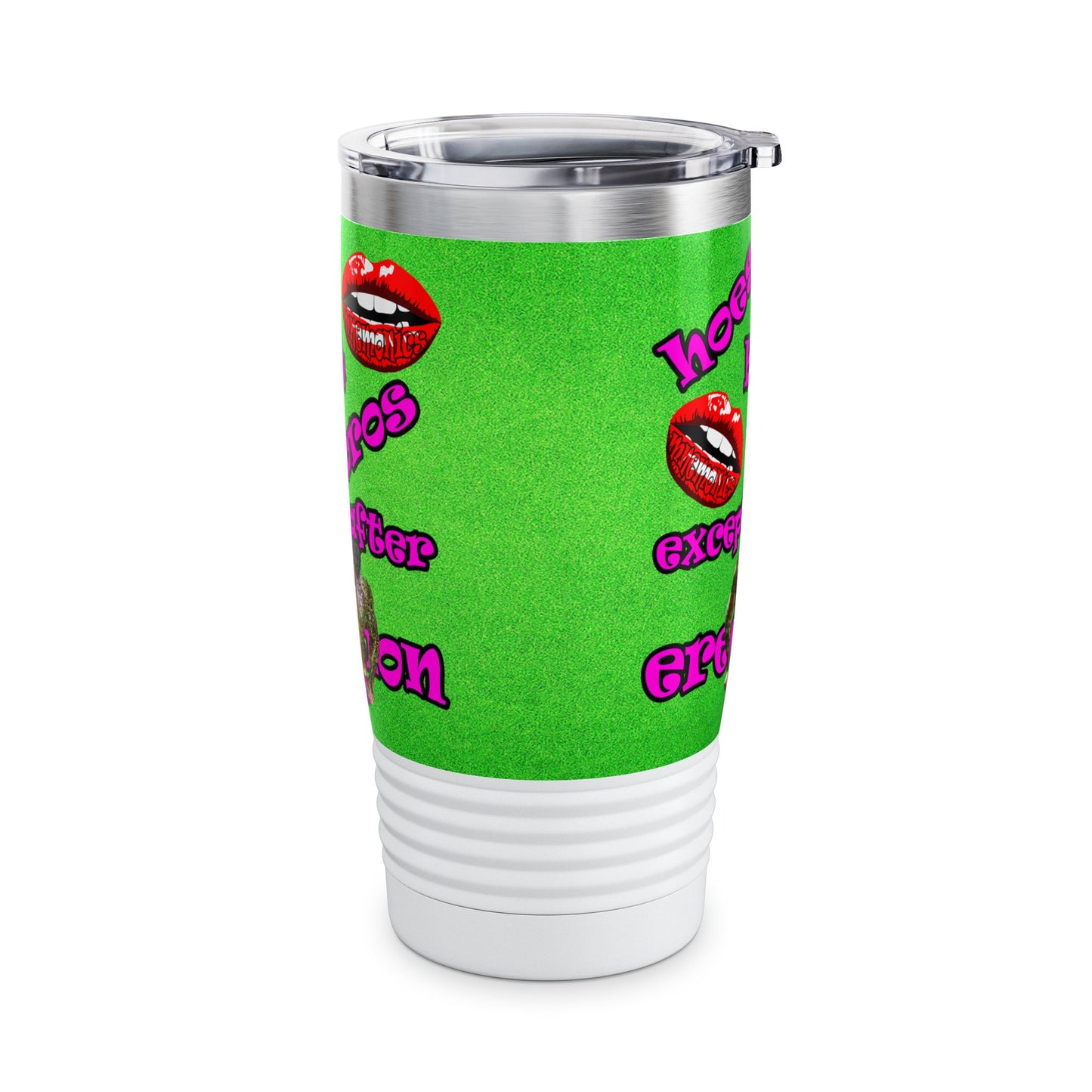 hoes b4 bros - Ringneck Tumbler, 20oz (green turf)