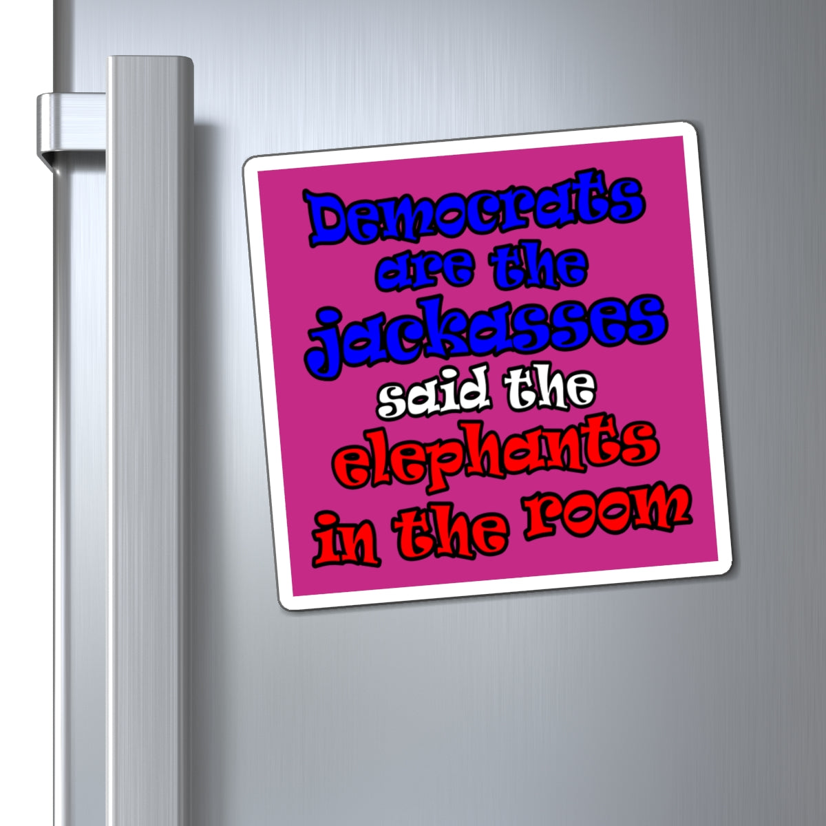 donkeys and elephants - Magnets - (pink)