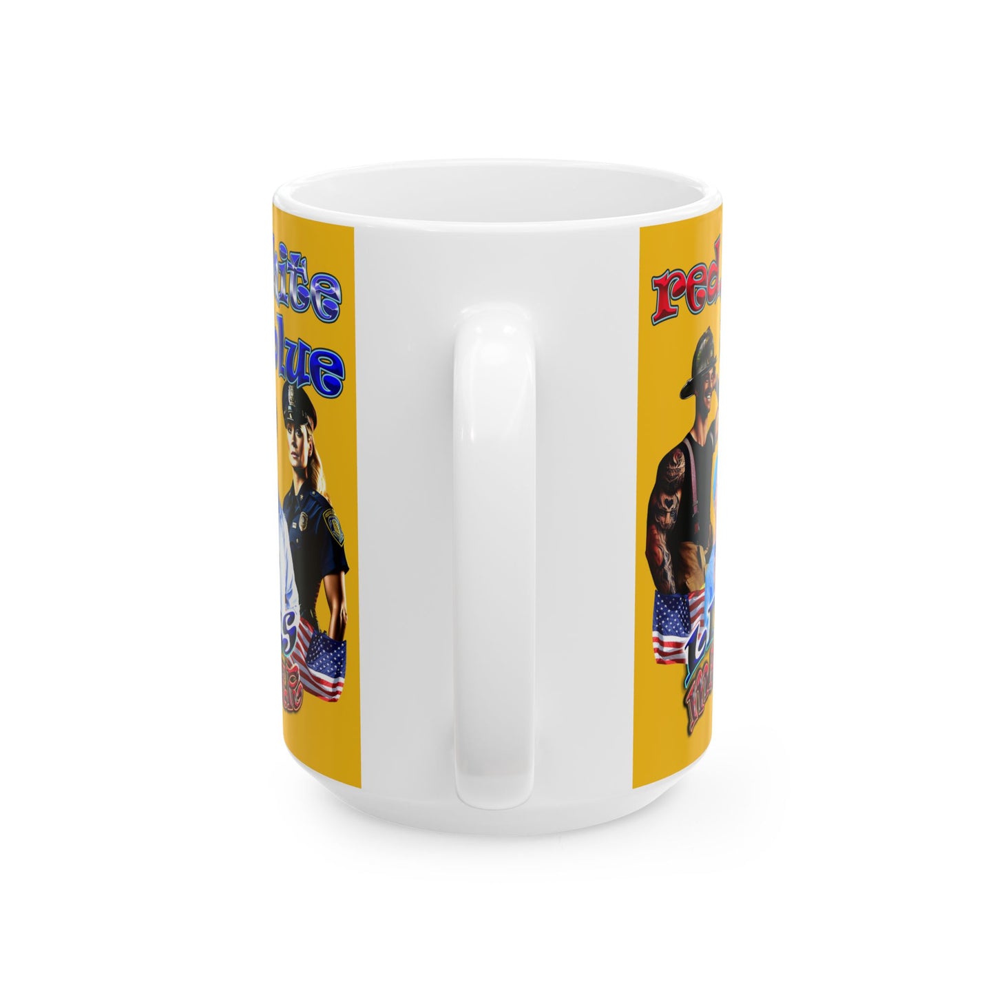 rw&b lives matter - White Mug (yellow)
