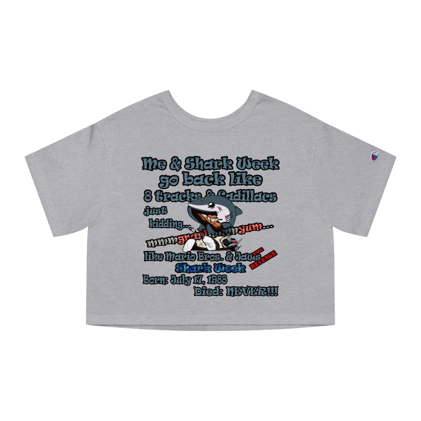 shark week - Champion Women's Heritage Cropped T-Shirt