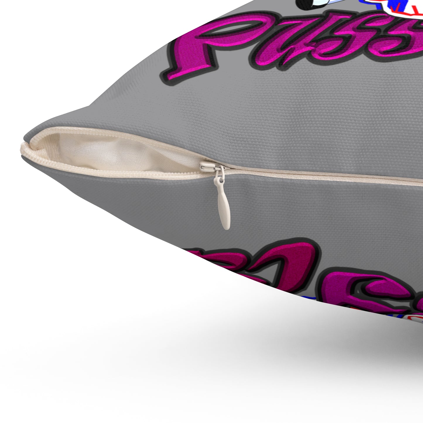 tag that - Spun Polyester Square Pillow - (grey)