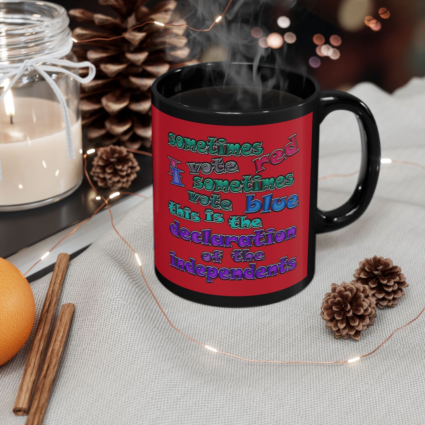 declaration of the independents - Black Mug (dark red)