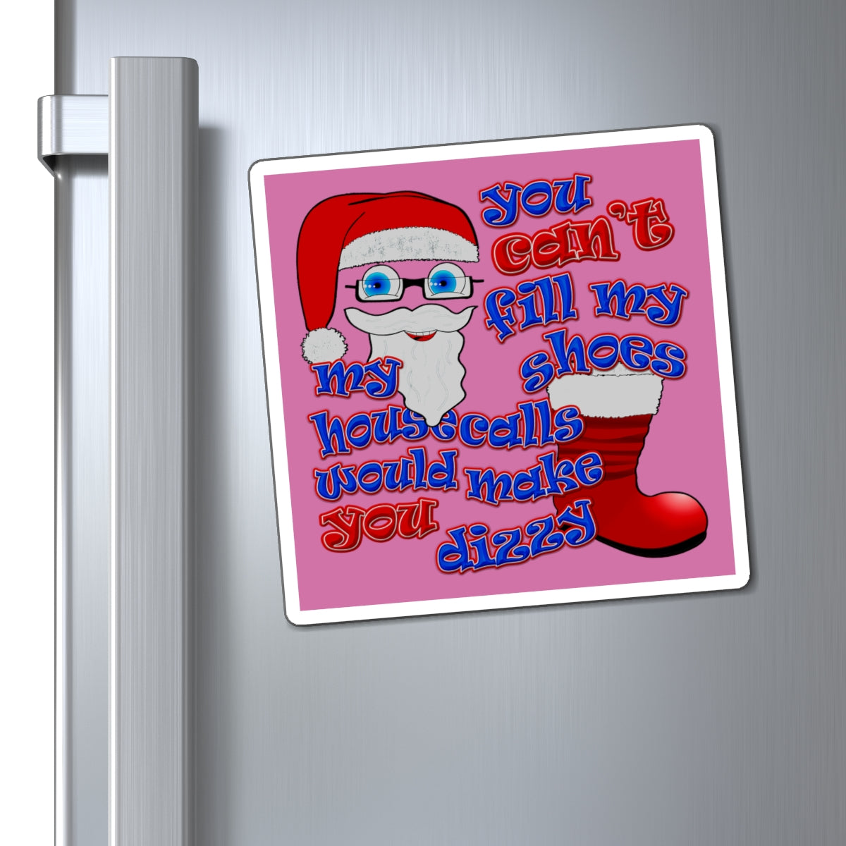 santa's shoes - Magnets - (light pink)