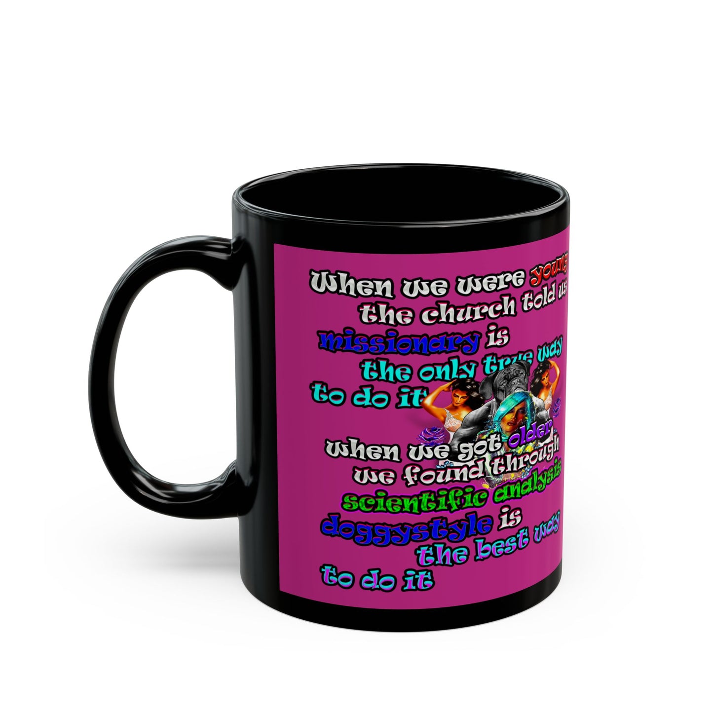 doggystyle - Black Mug (pink)