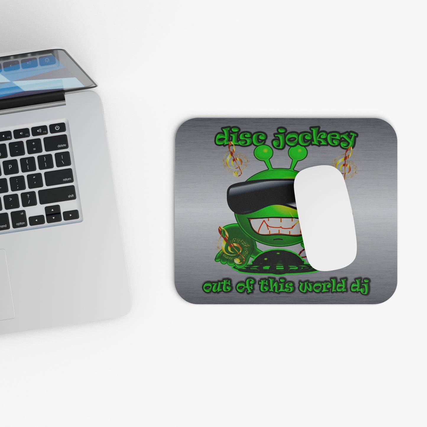 disc jockey - Mouse Pad (Rectangle) (brushed nickel)