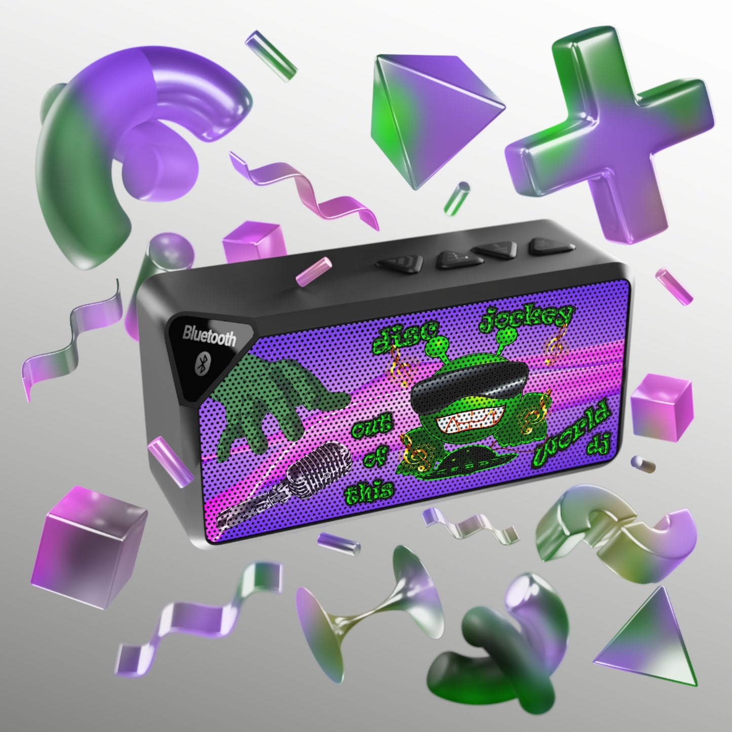 disc jockey - Jabba Bluetooth Speaker (purple-pink wave)