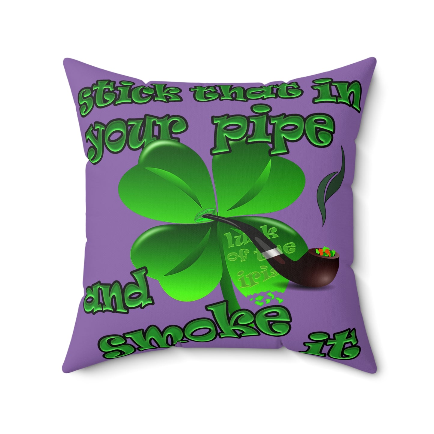 celtics logo - Faux Suede Square Pillow - (light purple)