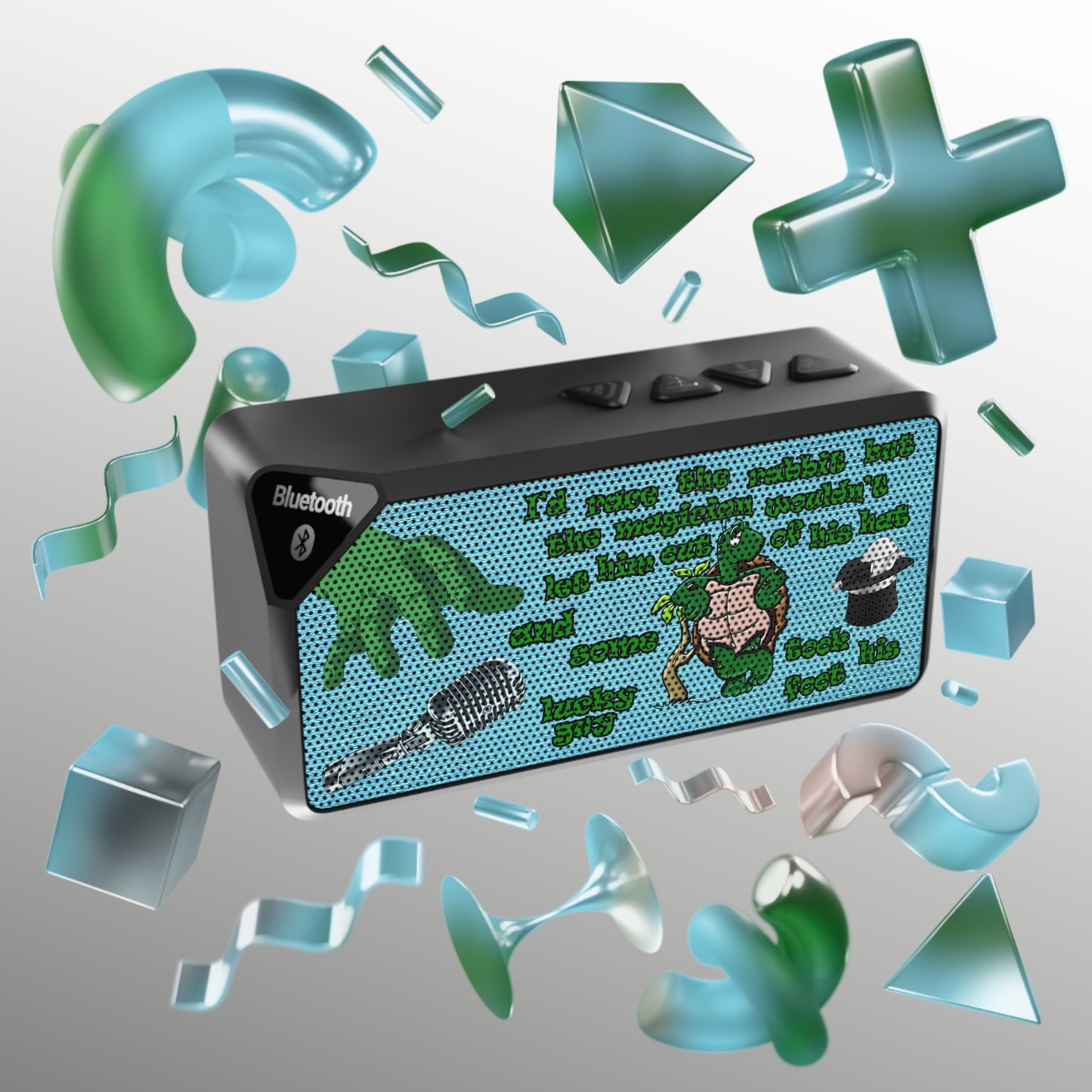 turtle race - Jabba Bluetooth Speaker (faded blue)