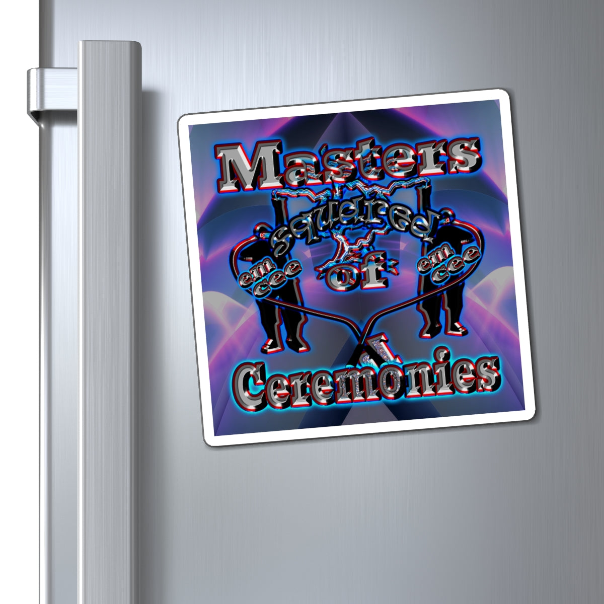 em cee squared - Magnets - (grey-pink wave)
