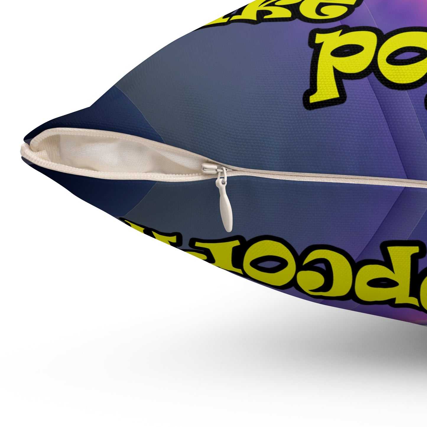 popping like popcorn - Spun Polyester Square Pillow - (grey-pink wave)