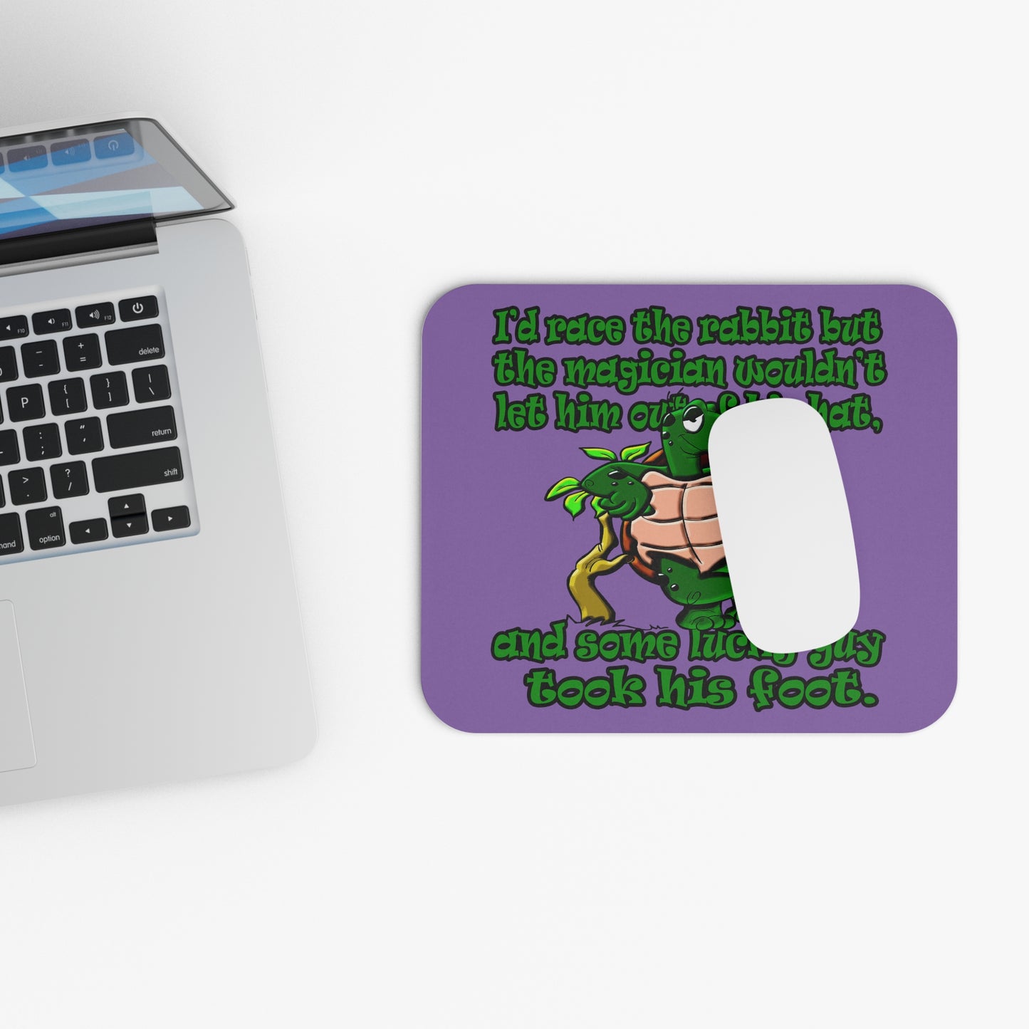 turtle race - Mouse Pad (Rectangle) (light purple)