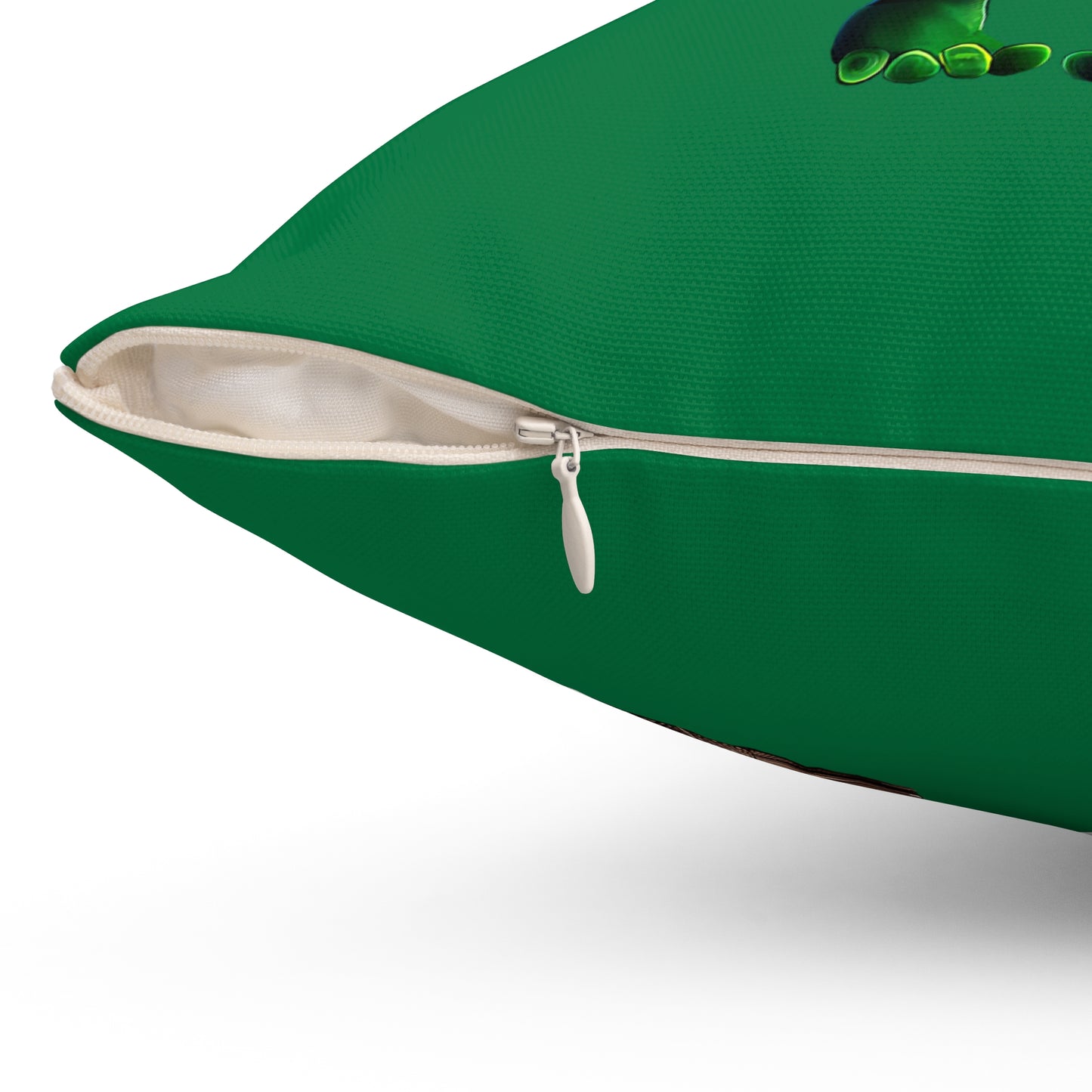 I don't care that your grey - Spun Polyester Square Pillow - (dark green)