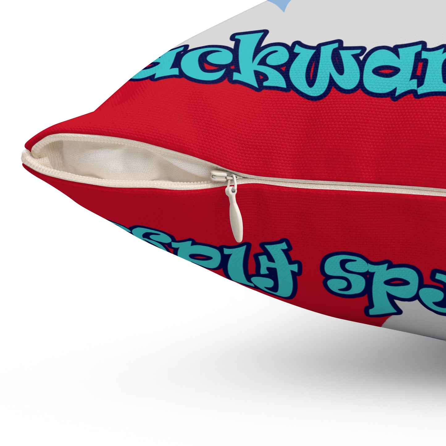shoot for the stars - Spun Polyester Square Pillow - (dark red)