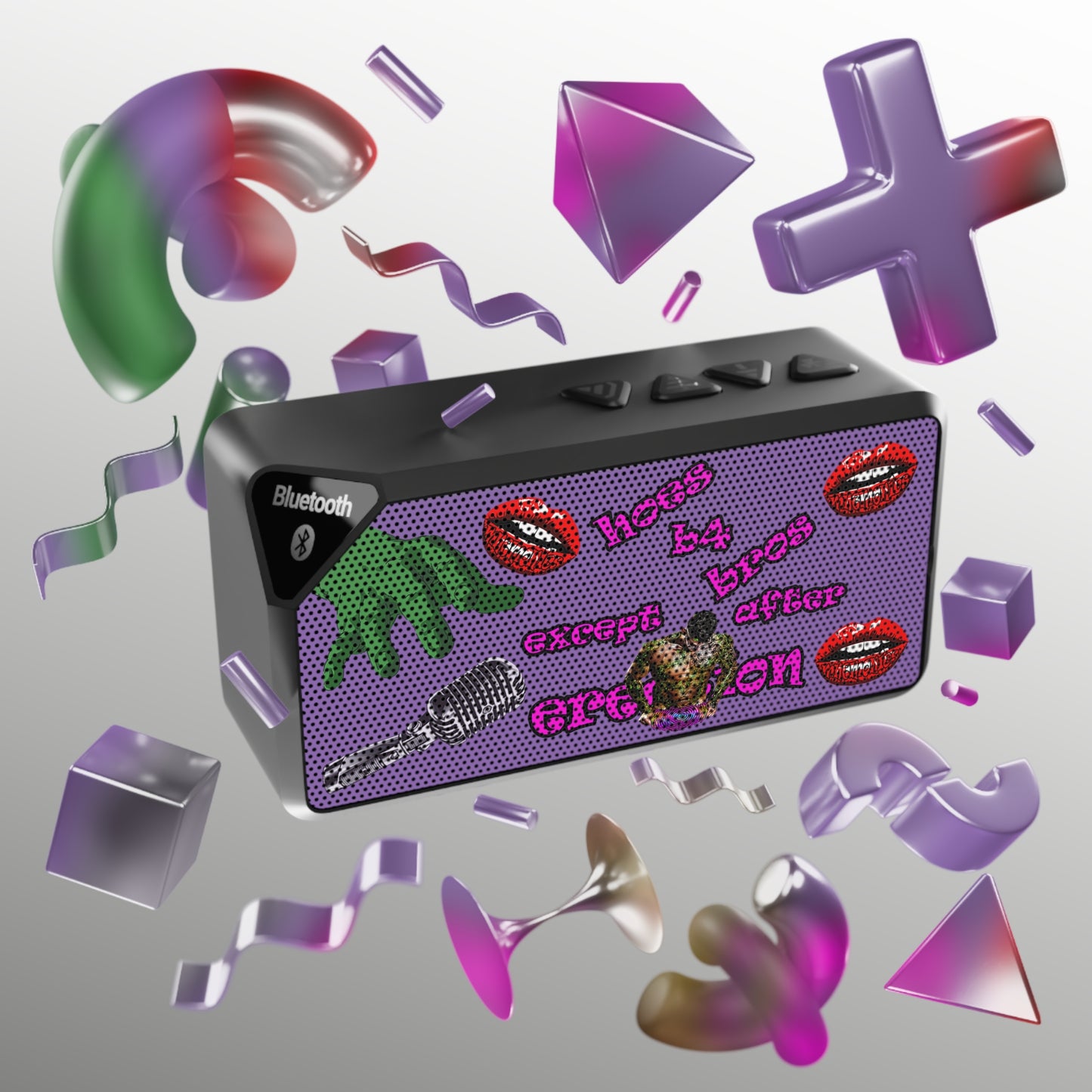 hoes b4 bros - Jabba Bluetooth Speaker (light purple)