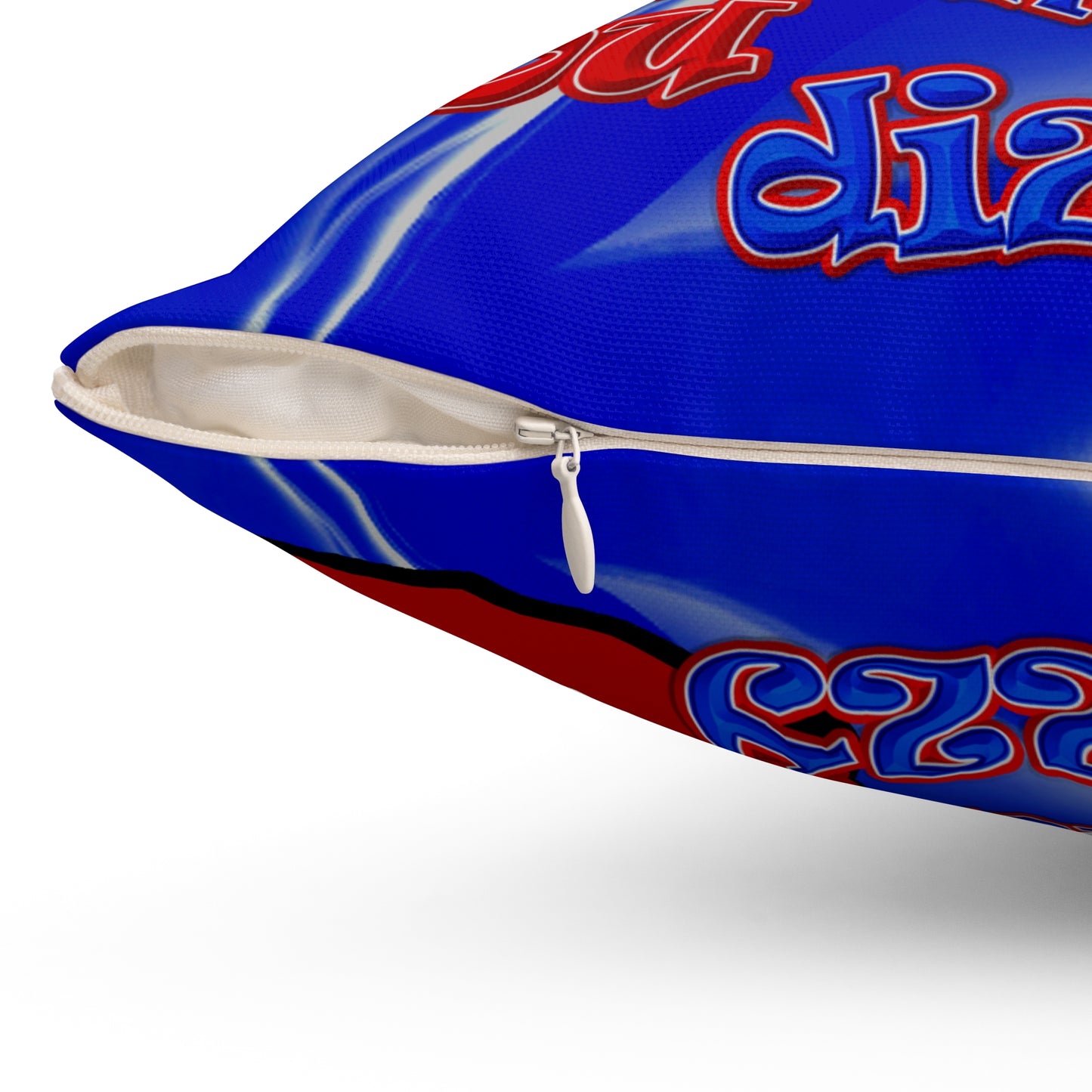 santa's shoes - Spun Polyester Square Pillow - (blue-white wave)