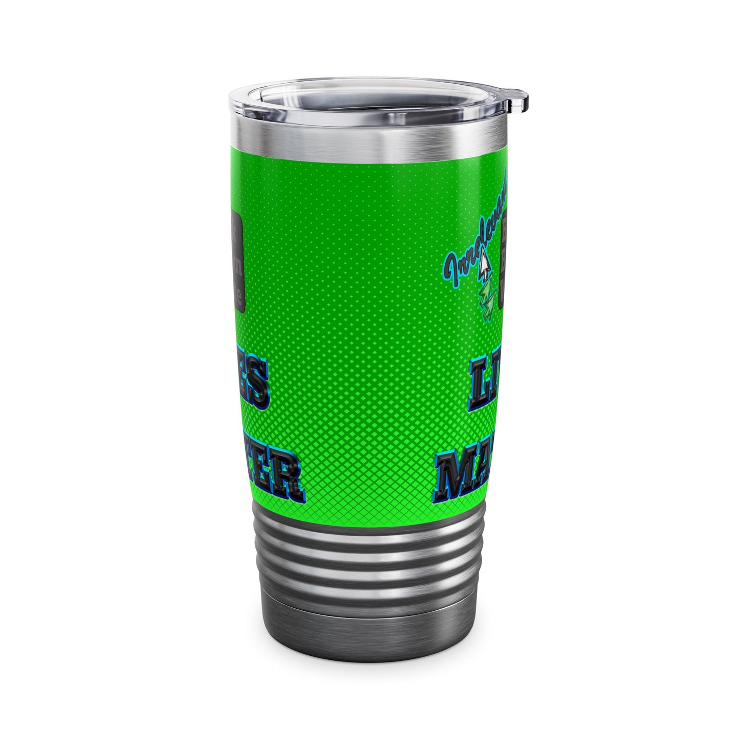 irrelevant - Ringneck Tumbler, 20oz (logo green)